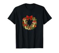 Corona de Setas navideñas Yule Recolector de Hongos Camiseta