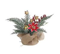 Corona de simulación de Navidad, adorno exquisito para decoración de candelabros de fiesta, centro de mesa, decoración de corona de simulación