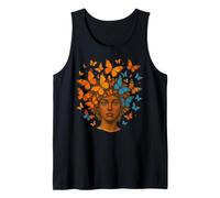 Corona de vuelo mariposa cara arte Camiseta sin Mangas