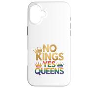 Corona del orgullo LGBTQ de No Kings Yes Queens Carcasa para iPhone 16 Plus