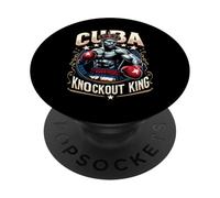 Corona del Rey Cuba Knockout del Boxeo Cubano PopSockets PopGrip Adhesivo