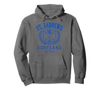 Corona Escocesa de St. Andrews y león rampantes, Color Azul Envejecido Sudadera con Capucha