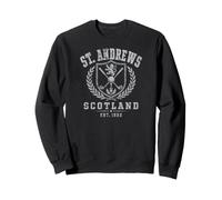 Corona Escocesa de St. Andrews y león rampantes, Color Gris Envejecido Sudadera