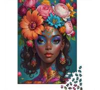 Corona Floral Belleza 1000 Piezas Cartón Grueso Rompecabezas De Bricolaje Niños Principiantes Divertido Desafiante Juego Alivio del Estrés Idea De Regalo 52x38cm/1000pcs