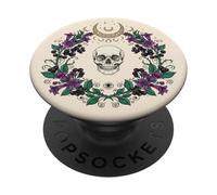 Corona Floral Luna Gótica PopSockets PopGrip Adhesivo