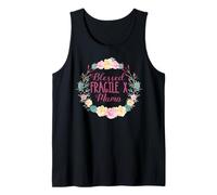 Corona Floral para mamá bendecida fragícola X Mama Camiseta sin Mangas