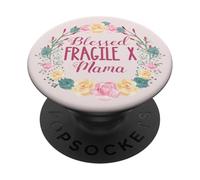 Corona Floral para mamá bendecida fragícola X Mama PopSockets PopGrip Adhesivo