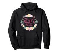 Corona Floral para mamá bendecida fragícola X Mama Sudadera con Capucha
