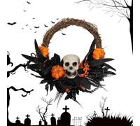 Corona Halloween Decoración LED Espeluznante De Huesos Y Cráneos