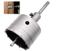 Corona Hormigon, Sierra Corona Perforadora de Hormigón 80 mm, Brocas Hormigon, Brocas para Taladro, Adaptador SDS Plus, Broca Piloto de 110 mm para Ladrillo, Barro y Espuma (80mm)