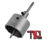 Corona Hormigon, Sierra Corona Perforadora de Hormigón 82 mm, Brocas Hormigon, Brocas para Taladro, Adaptador SDS Plus, Broca Piloto de 110 mm para Ladrillo, Barro y Espuma (82mm)