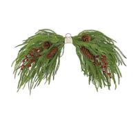 Corona Navideña - Corona De Invierno Verde De 24 Pulgadas, Botín Navideño Realista Colgante, Decoraciones Artificiales Para Puerta De Invierno De 60x23 Cm | Para Ventana Interior Repisa Restaurante Pa