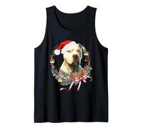 Corona navideña de perro Pitbull blanco, The Soul Keeper Camiseta sin Mangas