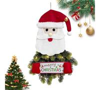 Corona navideña para Puerta,Coronas navideñas para Ventana de gnomos,Colgador de Puerta navideño Letrero navideño para Puerta con Luces LED | Colgante de Puerta de Navidad, Corona navideña de Pa