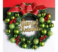 Corona Navideña para Puerta - Guirnalda Decorativa para Colgar Interiores Exteriores Decorar El Hogar Tiendas Centros Comerciales Oficinas Durante Las Fiestas Navideñas(D,40cm)