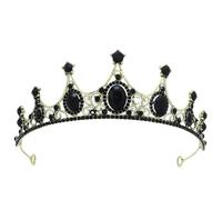 Corona Negra,Corona de Cristal Nueva Tiara de Boda con Novia Tiara Beam con estilo Princesa Reina Faja Fiesta de Cumpleaños