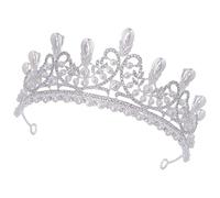 Corona nupcial con diamantes de imitación, tamaño ajustable, tiara de cristal, para dama de honor, accesorio para cabeza de fiesta