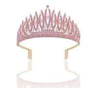 corona nupcial Corona de reina for mujer, corona de novia retro barroca, accesorios for el cabello de boda, cristal morado, diamantes de imitación, tiaras de novia, coronas, tocado, diadema, adorno fo