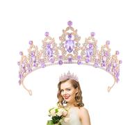 Corona nupcial - Tiaras de princesa con diamantes de imitación,Coronas y tiaras de boda con diamantes de imitación para mujer, accesorios para el cabello para fiesta de disfraces