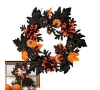Corona Otoñal Guirnalda Calabaza Realista 45 cm