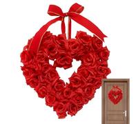 Corona para El Día De San Valentín - Decoración De Corona para Puerta De 15,75 Pulgadas | De Amor Hecha A Mano: Diseño Romántico Cuidadosamente Elaborado para Puerta De Entrada, Sala De Es