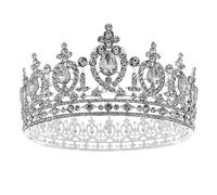 Corona para Mujer Diamond Hair Crown Holiday Prom Party Barroco para Fiesta(A)