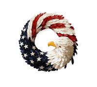 Corona para Puerta de casa - Patriótico | Guirnalda - Red White Blue Eagle Wreaths for Front Door - Práctico Juego para Decorar temáticas y Memorial Day Seguro Duradero Herramienta de Alta