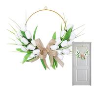 Corona para puerta delantera, decoración de vacaciones de primavera y verano, coronas de primavera para puerta delantera, para el hogar, porche, ventana, interior, día de San Valentín, Pascua, bodas