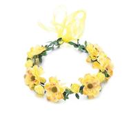 Corona pelo Comunion Guirnalda de moda, corona de flores rosas, diademas for mujer, cinta ajustable, corona Floral for niñas, accesorios for el cabello de Halo nupcial(A-orange)