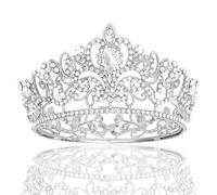 Corona Princesa, Decoración Princesa para Corona, Coronas, Plata Crown, Brillante Tiara, Crown Cake Plata, Corona Vintage, Corona Vintage Princesa, para Niñas Cumpleaños, Pastel, Decoración Ramo