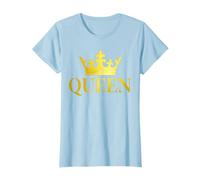 Corona Reina Oro Tipografía Elegante Camiseta
