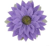 Corona rústica de arpillera de girasol para decoración del hogar, flores falsas para colgar en la puerta, colgante de arte de pared, blanco, rosa, morado, 43 cm grande (morado)