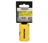 Corona Sierra Bimetal Ø 32 mm. Templado Termico, Base Reforzada. Corona Madera, Broca Agujeros Madera, Acero, Hierro, Plasticos