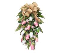 Corona Swag, decoración de Porche de 55 centímetros, Corona para el Verano, para casa, Puerta de Entrada, Porche, Granja, Pared, Ventana, Boda, Primavera, Verano, otoño