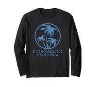 Coronado California Beach San Diego Retro Vintage Cali Surf Manga Larga