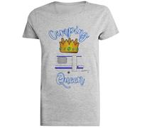 Coronado Camper Reina Camiseta Gris Femenina Camiseta De Manga Corta para Mujer Unisex Black tee Baggy Oversized T-Shirt