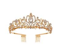 Coronas Central de cabello Boda redonda Joyería de corona de novia para mujeres Accesorios para el cabello de la boda