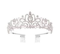 Coronas Central de cabello Boda redonda Joyería de corona de novia para mujeres Accesorios para el cabello de la boda