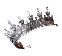 Coronas clásicas de medio círculo, diademas, tiaras, aro para el pelo, corona barroca para mujer, perfecto para bodas y espectáculos de escenario, adorno de lujo para el cabello, One Size, como se