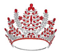 Coronas de boda Miss Universo ajustables para fiesta nupcial, tiaras, joyería para el cabello, Tiaras, Cristal aleación Cristal