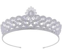 Coronas de circonio brillantes, diadema ligera, exquisita y delicada, banda para el pelo, tocado para familiares, amigos, adorno de novia, 1 ud.