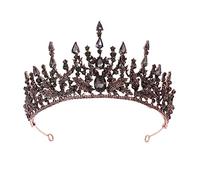 Coronas de cría de dianos de diario infantil de cristal negro barroco Princesa de la boda accesorios para el cabello elegante tiara diadem joyas de joyería (color: 13)
