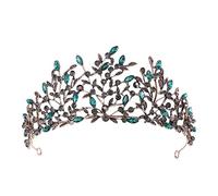 Coronas de cría de dianos de diario infantil de cristal negro barroco Princesa de la boda accesorios para el cabello elegante Tiara Diadem Women Jewellry (Color: 15)