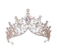 Coronas De Cristal Multicolor Plateadas For Niñas, Tiaras For Niños, Tocados De Boda De Lujo, Diademas Doradas, Accesorios For El Cabello Nupcial Delicado Cómodo(Color 2)