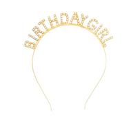 Coronas de cumpleaños para niña, corona de diamantes de imitación de feliz cumpleaños, reina, tiaras dulces de princesa para accesorios de feliz cumpleaños, diadema de diamantes de imitación para