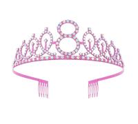 Coronas de decoración de diamantes de imitación, coronas para el pelo, elegantes diademas para niños, para eventos de disfraces, niñas, fiestas de cumpleaños, talla única, como se describe, como se
