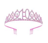 Coronas de decoración de diamantes de imitación, coronas para el pelo, elegantes diademas para niños, para eventos de disfraces, niñas, fiestas de cumpleaños, talla única, como se describe, como se
