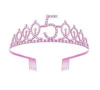 Coronas de decoración de diamantes de imitación, coronas para el pelo, elegantes diademas para niños, para eventos de disfraces, niñas, fiestas de cumpleaños, talla única, como se describe, como se