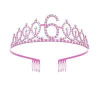 Coronas de decoración de diamantes de imitación, coronas para el pelo, elegantes diademas para niños, para eventos de disfraces, niñas, fiestas de cumpleaños, talla única, como se describe, como se