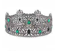Coronas de metal para hombres, adultos, cumpleaños, graduación, fiesta de regreso a casa, corona, corona de rey para cosplay, boda, cumpleaños, regreso a casa, fiesta de graduación, regalos (negro)
